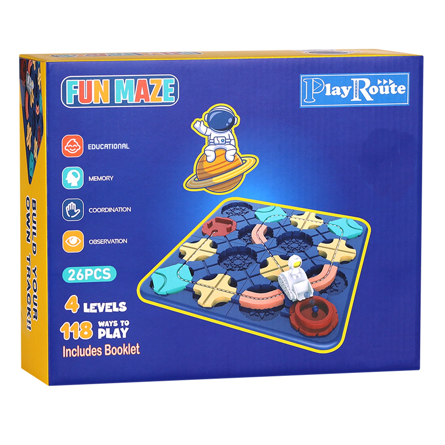 Children's educational building road maze puzzle assembly tabletop