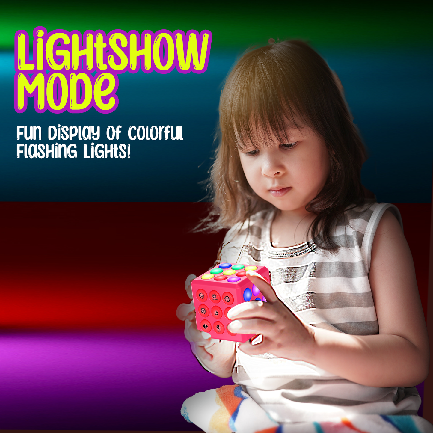 PlayRoute Brain and Memory Cube Toy | 5 Electronic Handheld Games for Kids Girls Ages 6 7 8 9 10-12 Years Old & Up | STEM Sensory Fidget Toy for Girls | Ideal Gift Idea for Kids and Teens