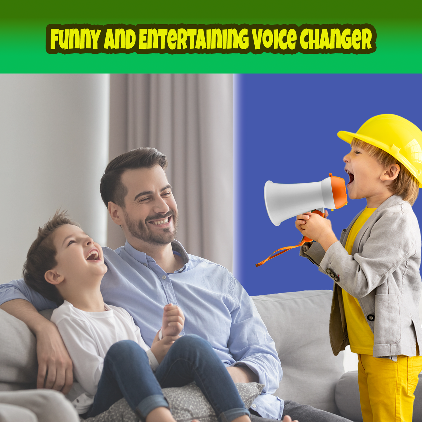 Kids Megaphone for Kids | Cool Voice Changer Toy for Kids | Ideal Gift for Boys & Girls Ages 5-6-7-8 Years old+ | Kids Megaphone with Record & Play and Siren