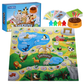 PlayRoute Zoo Keeper Game – Animal Games with Realistic Animal Sounds – 4 Level Animal Board & Card Games – Educational Toy Gift Learning Activity for Kids Ages 5-12 Years and Up